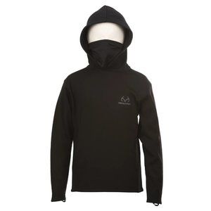 Realtree Youth Performance Pullover Hoodie With Neck Gaiter Black Size Small 6-7